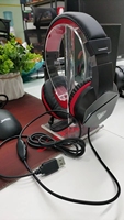 Headset Gaming USB 7.1 Sound dengan Lampu Berkedip, Earmuff Lembut, Kontrol Kabel, Headphone Komputer Berkabel, Stok Tersedia, Laris Manis
