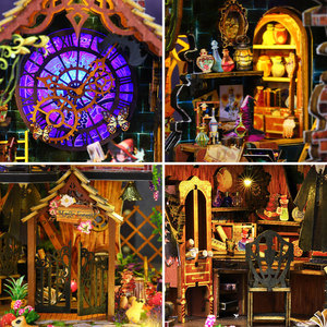 <span class=keywords><strong>Puzzle</strong></span> <span class=keywords><strong>3D</strong></span> en bois DIY Maison de l'elfe de la forêt magique, modèle de jouet à assembler soi-même, serre-livres pour les 14 ans et plus - Product Image 3