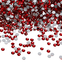 Strass thermocollants rouge rubis, cristaux éblouissants grenat à dos plat, pierres en verre de qualité supérieure pour la décoration de Noël et les projets DIY