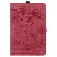 Housse de protection à rabat en cuir PU avec impression de fleurs de cerisier pour Lenovo Tab 10.1 K10C E10C TB311, étui portefeuille pour tablette