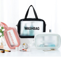 Sac de rangement pour pinceaux ombre à paupières sac de voyage Transparent pour soins de la peau fenêtre transparente maquillage cosmétique organisateur de beauté sac à fermeture éclair