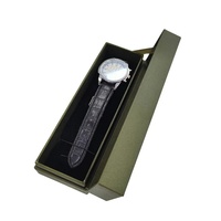 Estuche de Lujo Hecho a Mano para Relojes y Correas con Logotipos Personalizados, Grabado en Relieve, Forro de Esponja y Laminado Mate
