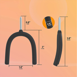 U-shaped Wall-Mounted Swivel Snap Hook Shovel Storage <b>Bracket</b> with Rotating Hanger Stainless Steel Garage Organizer - Product Image 4