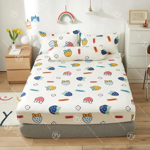4 Delige 100% Polyester Jongens Cartoon Beddengoed <span class=keywords><strong>Set</strong></span> Met Laken En Dekbedovertrek Voor Kinderen Eenpersoonsbed Hoeslaken 3-delige <span class=keywords><strong>Set</strong></span> - Product Image 3