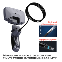 Endoscope industriel analogique HD WiFi ultra-fin 2,8 mm, écran 5 pouces, vision nocturne, câble 4 m, CMOS, stockage sur carte SD, 1 an, IP67