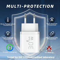 Adaptateur de voyage Type-C fin, chargeur PD GaN, fabricant OEM, chargeurs de téléphone en gros, chargeur rapide GaN léger 30W