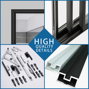 Portes coulissantes en alliage d'aluminium <span class=keywords><strong>de</strong></span> style minimaliste, verre trempé double couche, tailles personnalisées disponibles, vente en gros d'usine - Product Image 3
