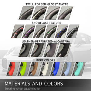 Accesorios para Automóvil <span class=keywords><strong>Mazda</strong></span> 3 CX30 MX30 CX50, Volante Personalizado de Fibra de Carbono Forjado y Cuero Perforado Alcántara 2019-2024 - Product Image 4