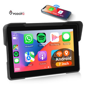 Podofo Android <span class=keywords><strong>2</strong></span> + 32G Écran Carplay sans fil pour moto 7 ''Carplay sans fil/Android Auto GPS Wifi BT IP68 Autoradio étanche - Product Image 1