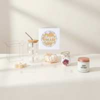 Nouvel ensemble de coffret cadeau de luxe pour mariage avec bouteille d'eau en verre et aromathérapie pour femmes - Cadeau de remerciement pour la fête des mères et Thanksgiving