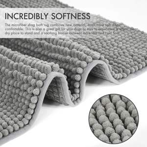 רגל חדש מותאם אישית סיטונאי זול שטיחי אמבטיה רכים להחלקה מחצלות אמבטיה שאגי סופג מים סט מחצלות אמבטיה שניל - Product Image 2