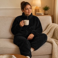 Ensemble de vêtements de détente en polaire Sherpa moelleuse, prêt à être expédié, directement de l'usine FEIYUE, RTS