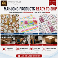 Livraison Rapide En Stock 1.26*0.95*0.63 Pouces Vente en Gros 160 Tuiles de Mahjong Américaines de Luxe en Acrylique Gravé à 4 Couches