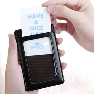 Portefeuilles en cuir véritable avec cordon de cou et porte-cartes pour le bureau - Product Image 2
