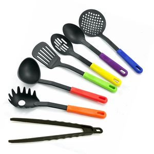 Conjunto de Utensílios de Cozinha de Nylon Antiaderente Resistente ao Calor com 7 Peças e Suporte Giratório - Product Image 1