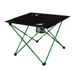 Katlanır açık piknik ve taşınabilir sandalye masa sandalyeler Set yemek için katlanabilir alüminyum 6Ft 6 kamp masası ile