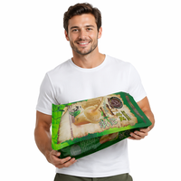 Sachet en aluminium refermable écologique Haiye pour café en poudre, OEM, laminé, à fond plat, scellé sur 8 côtés, avec fermeture éclair pour grains de café