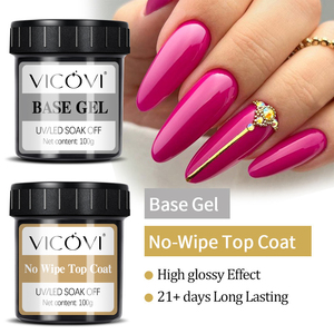 Nouveau vernis à ongles en gel à base de fibre de 100g réparation renforcée durcie par UV couche de base d'ongle en fibre de verre plus forte couche de finition pour l'extension d'art - Product Image 2