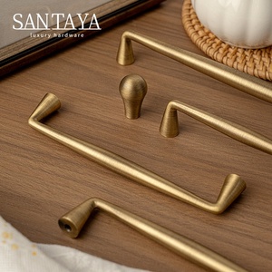 Santaya Solid Antique Brass Handle Kitchen Cabinet Pull <strong>Wardrobe</strong> Drawer Knob Furniture <strong>Hardware</strong> Long - Product Image 1