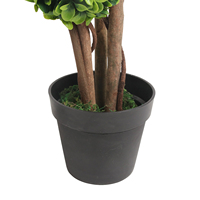 Bulbe artificiel de bois de forêt, boule d'herbe, bonsaï, plantes en pot pour décoration intérieure, maison, vente en gros