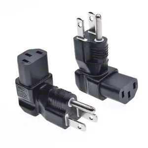 US to C13 power plug adapter America Type B 3pins to IEC60320 male to female conversion plug 125V 15A charge for computer