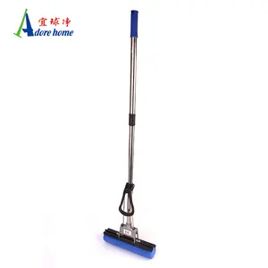 House Clean Tools Single Roll Soft Extensible Steel Handle Sponge PVA Mop For Floor