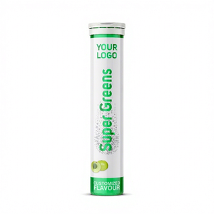 Complément alimentaire de qualité supérieure pour adultes, thé vert, extrait d'aloe vera, comprimés effervescents Super Greens aromatisés, soutien immunitaire - Product Image 1