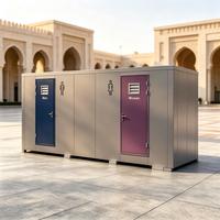 Toilettes publiques préfabriquées haut de gamme de luxe avec fenêtres galvanisées, design moderne pour parcs urbains, écoles et rues municipales