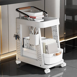 ชั้นวางของแบบหลายชั้นใต้โต๊ะทำงาน YHYP แบบรถเข็น มีล้อ สำหรับเก็บกระเป๋าเป้ หนังสือ ใช้ในบ้าน ห้องนอน ห้องอ่านหนังสือ - Product Image 4