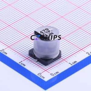 ตัวเก็บประจุ EEETP1C471AP อลูมิเนียมอิเล็กโทรลีติค SMD D10xL10.2mm 470uF 20% 16V 325mA-120Hz - Product Image 1