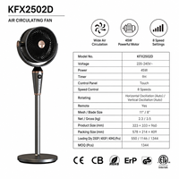 Ventilateur portable électrique oscillant compact 20000 mAh pour poussette avec crochet de suspension – Meilleure vente