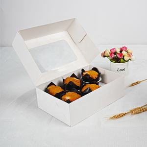 10 Packs Witbruine Cupcake Containers 12 Count Kraft Bakkerij Drager Boxes Met Ramen En Inzetstukken Meer Cupcake Boxen - Product Image 4