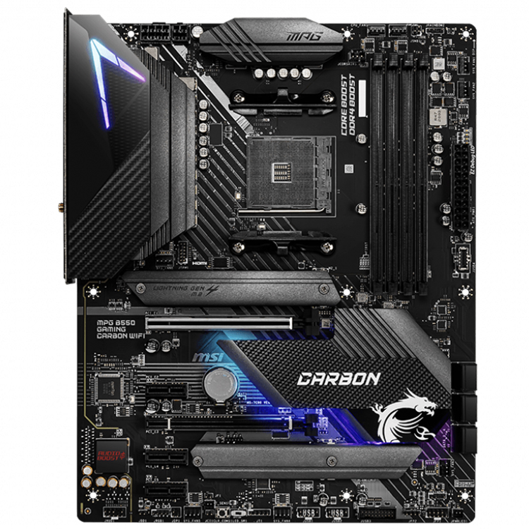 MSI MPG B550 GAMING CARBON WIFI Motherboard for AMD Ryzen