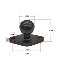 Support de tablette pour tableau de bord de voiture avec adaptateur à boule diamantée de 1'' et plaque de fixation à vis, compatible avec les supports iPad, avec verrouillage pour système RAM