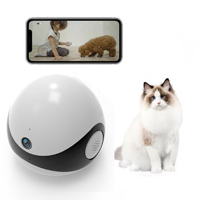 1080P HD Smart Interactive Dog Toy Camera 360 ° Déplacez-vous librement Audio bidirectionnel Caméra de sécurité à domicile WiFi App Self-Charge Pet Camera Robot