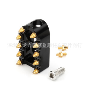 โมชาร์ก ที่วางเท้าเปลี่ยนเกียร์มอเตอร์ไซค์ สีดำและโครเมียม พร้อมหนามสีทอง สำหรับฮาร์เลย์ เดวิดสัน ไดน่า แฟตบอย ไกลด์ XL883 - Product Image 2