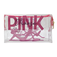 Sac fourre-tout de voyage étanche et transparent pour le maquillage pochette cubique pochette de toilette cosmétique en PVC transparent pour filles et femmes