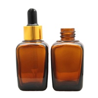 Flacon rectangulaire en verre, 50 pièces de 30ml, impression de crème, soins de la peau, impression d'étiquette personnelle, Logo