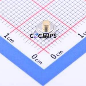 YTS-C005-1F Tactile Switch SMD-4P,5.2x5.2mm Switch Single Pole Single Throw Round Button 1.6N Vertical Mount - Product Image 1