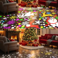 Projecteur laser flocon de neige, motifs lumineux personnalisables, étanche, lumières LED de scène rotatives pour Noël, extérieur, contrôle sans fil