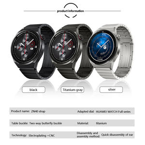 <span class=keywords><strong>Bracelet</strong></span> en métal titane de luxe CAOWTAN pour Huawei GT2 <span class=keywords><strong>GT3</strong></span> 3 <span class=keywords><strong>Pro</strong></span> 22mm <span class=keywords><strong>Bracelet</strong></span> d'affaires de luxe pour Galaxy Watch 46mm Gear S3 Strap - Product Image 3