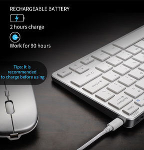 Conjuntos combinados de teclado y ratón ultrafinos inalámbricos de 2.4G, conjunto de teclado y ratón inalámbricos para Android y Windows - Product Image 2