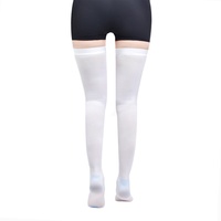 Chaussettes de compression élastiques respirantes WJN en tricot fin, 15-20 mmHg, Grade 1, anti-thrombose, au-dessus du genou, en nylon et élasthanne, pour infirmières