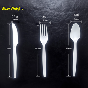 เหมาะสำหรับงานทางธุรกิจ: ชุดช้อนส้อม cpla แบบใช้แล้วทิ้ง-มีดส้อมและช้อน-บรรจุภัณฑ์แบบกำหนดเองและดีไซน์เป็นมิตรต่อสิ่งแวดล้อม - Product Image 3