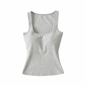 Winter New Style European American Commuting Style Anti-Bacterial Embroidered Polyester Spandex Narrow Camisole - Product Image 5