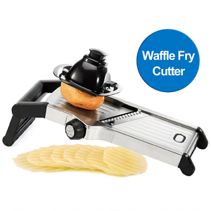 Affettatrice <span class=keywords><strong>Professionale</strong></span> Multifunzione in Acciaio Inox con Lame Regolabili per Verdure e Patate, per Uso Quotidiano in Cucina - Product Image 6