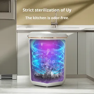 Poubelle intelligente en plastique 20L/22L/24L avec capteur et couvercle, mini poubelle à induction électrique pour la chambre à coucher - Product Image 4