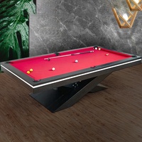 Direkt vom Hersteller: Maßgefertigter Luxuriöser Moderner Snooker-Pooltisch mit Massivholzbeinen und Schieferplatte, 7/8/9 Fuß Optionen Verfügbar