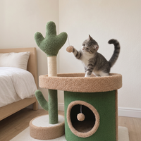 Arbre à chat en sisal avec griffoir et deux niches, stable et peu encombrant, pour vente en gros