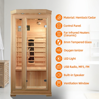Harga Pabrik Ruang Sauna Inframerah Jauh 1-2 Orang, Kayu Solid, Ringkas, Ruang Sauna FIR Indoor dengan Dukungan OEM ODM